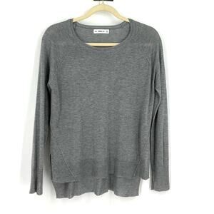 Zara Knit Gray Knit Top Long Sleeves Women's Medium Super Soft